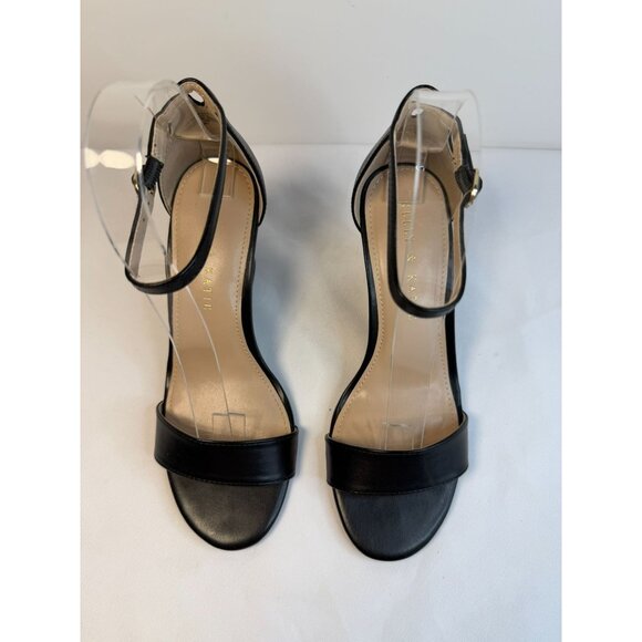Kelly & Katie Himesta Women's Size 7WW Black Wedge Sandal Casual Minimalist - Picture 3 of 13